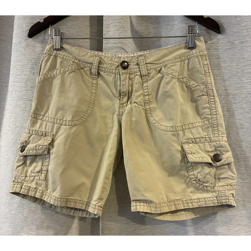 Vtg Y2K Union Bay‎ Cargo Utility Shorts Mom Khaki Women's Sz 3